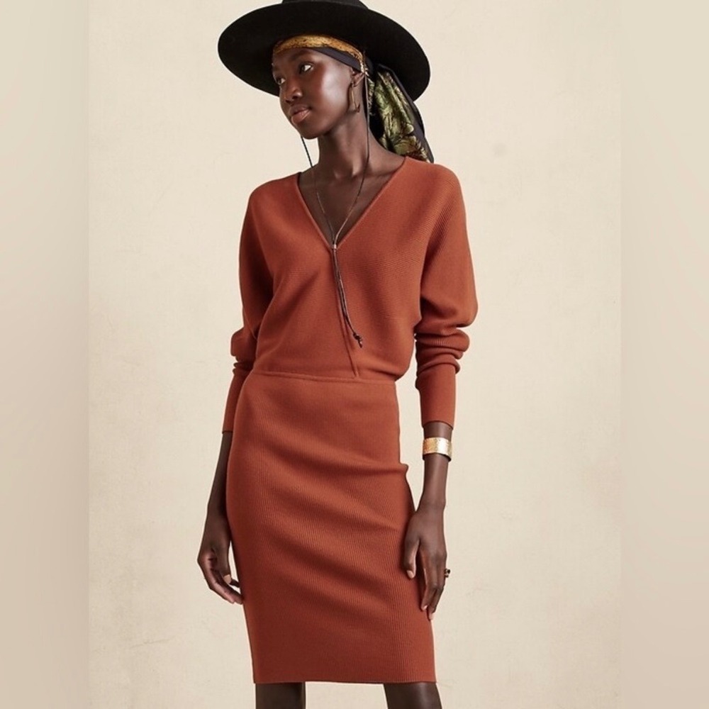 Banana Republic Serene Sweater Dress – Size Large – NWT - Picture 1 of 7